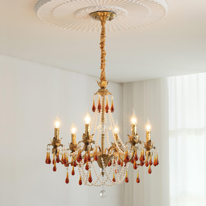 Aureate Amber Crystal Chandelier - Vakkerlight