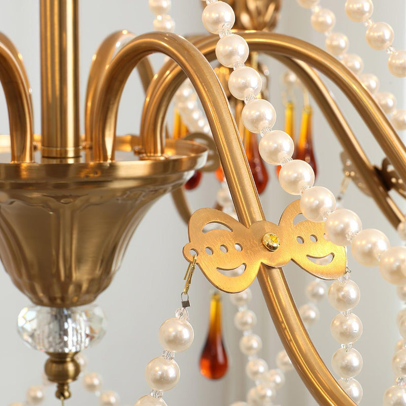 Aureate Amber Crystal Chandelier-DWHOME