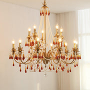 Aureate Amber Crystal Chandelier-DWHOME