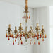 Lustre Ambre Doré en Cristal - DWHOME