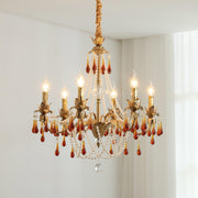 Aureate Amber Crystal Chandelier-DWHOME