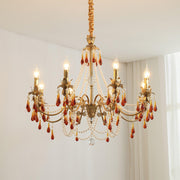 Aureate Amber Crystal Chandelier-DWHOME