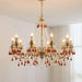 Lustre Ambre Doré en Cristal - DWHOME
