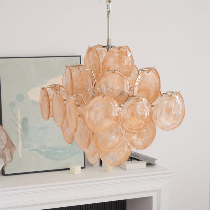 Aurelia Apricot Murano Glass Chandelier-DWHOME
