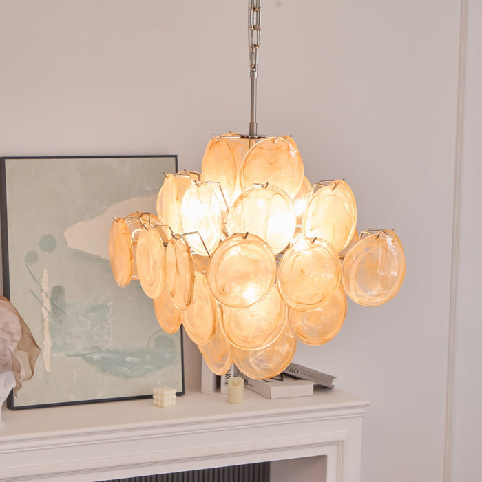 Aurelia Apricot Murano Glass Chandelier-DWHOME