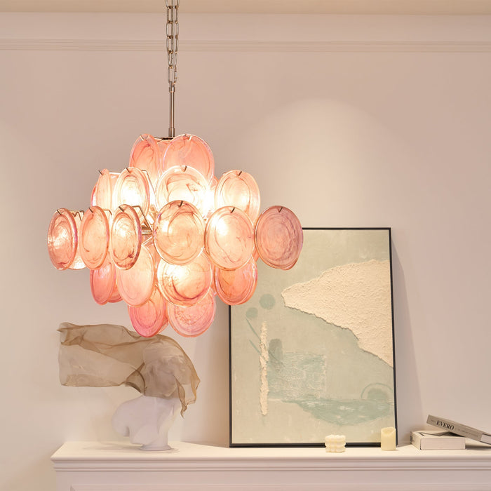 Aurelia Pink Murano Glass Chandelier-DWHOME