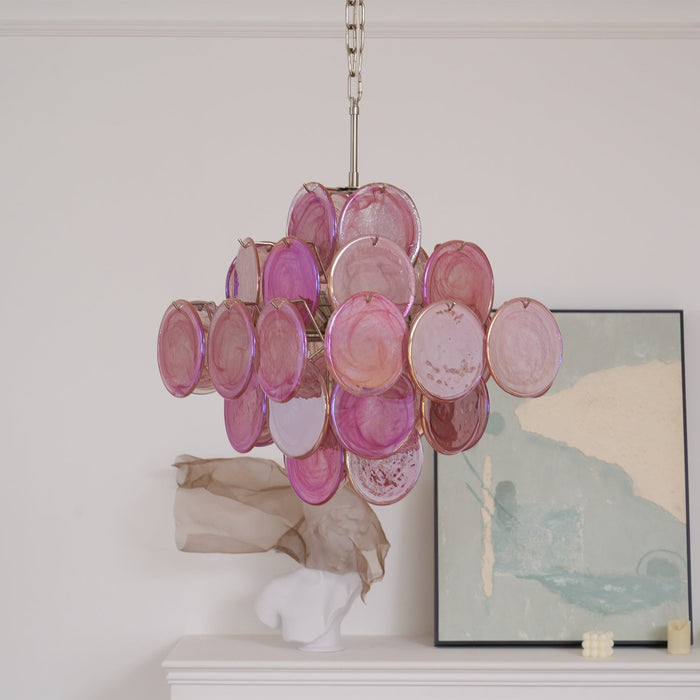 Aurelia Pink Murano Glass Chandelier-DWHOME