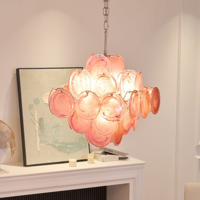 Aurelia Pink Murano Glass Chandelier-DWHOME