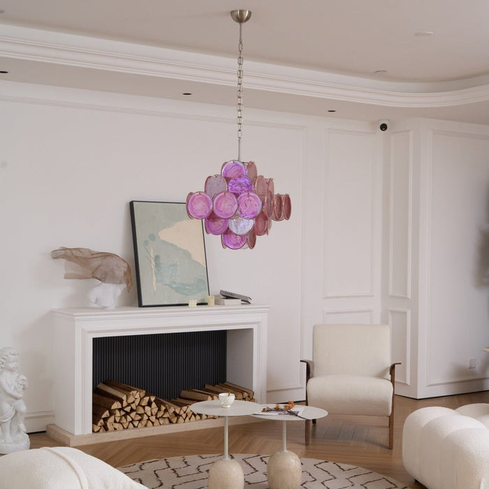 Aurelia Pink Murano Glass Chandelier-DWHOME