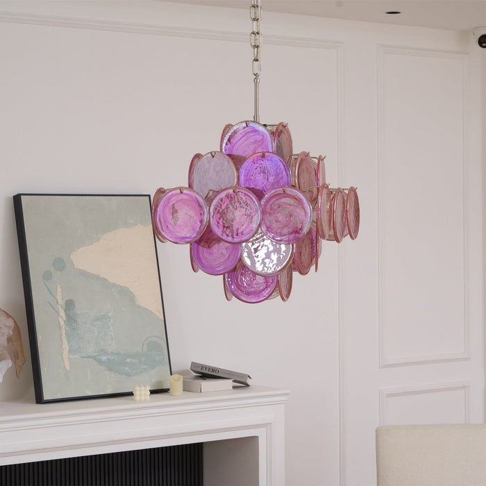 Aurelia Pink Murano Glass Chandelier-DWHOME