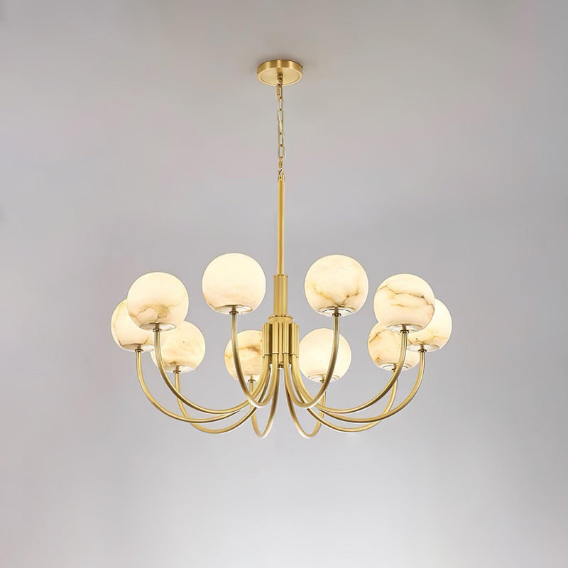 Aurelian Alabaster Globe Chandelier-DWHOME