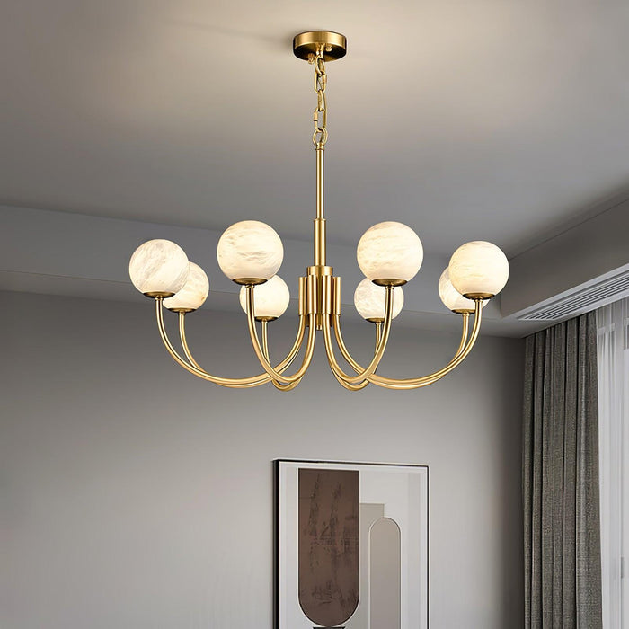 Aurelian Alabaster Globe Chandelier - DWHOME