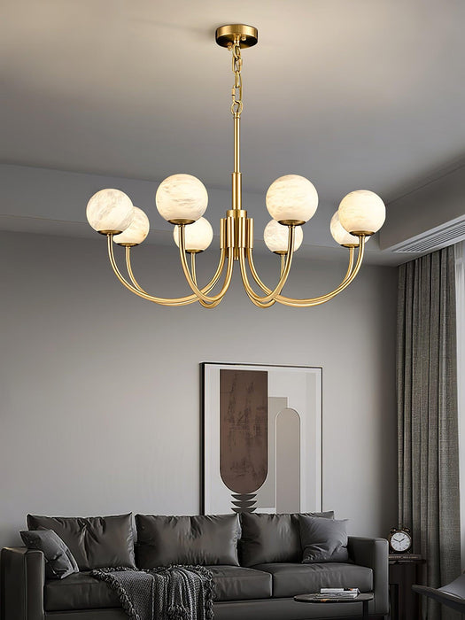 Aurelian Alabaster Globe Chandelier - DWHOME