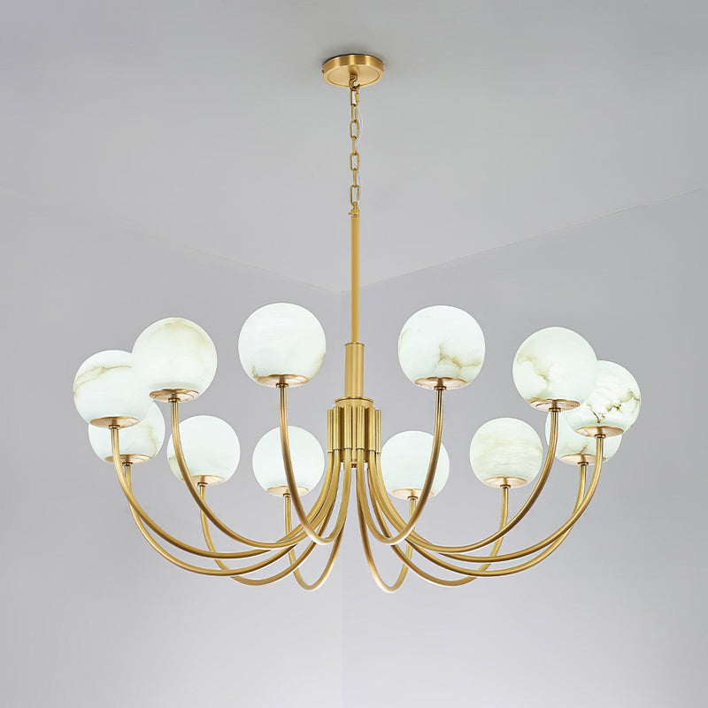 Aurelian Alabaster Globe Chandelier-DWHOME