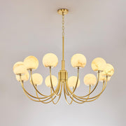 Aurelian Alabaster Globe Chandelier-DWHOME