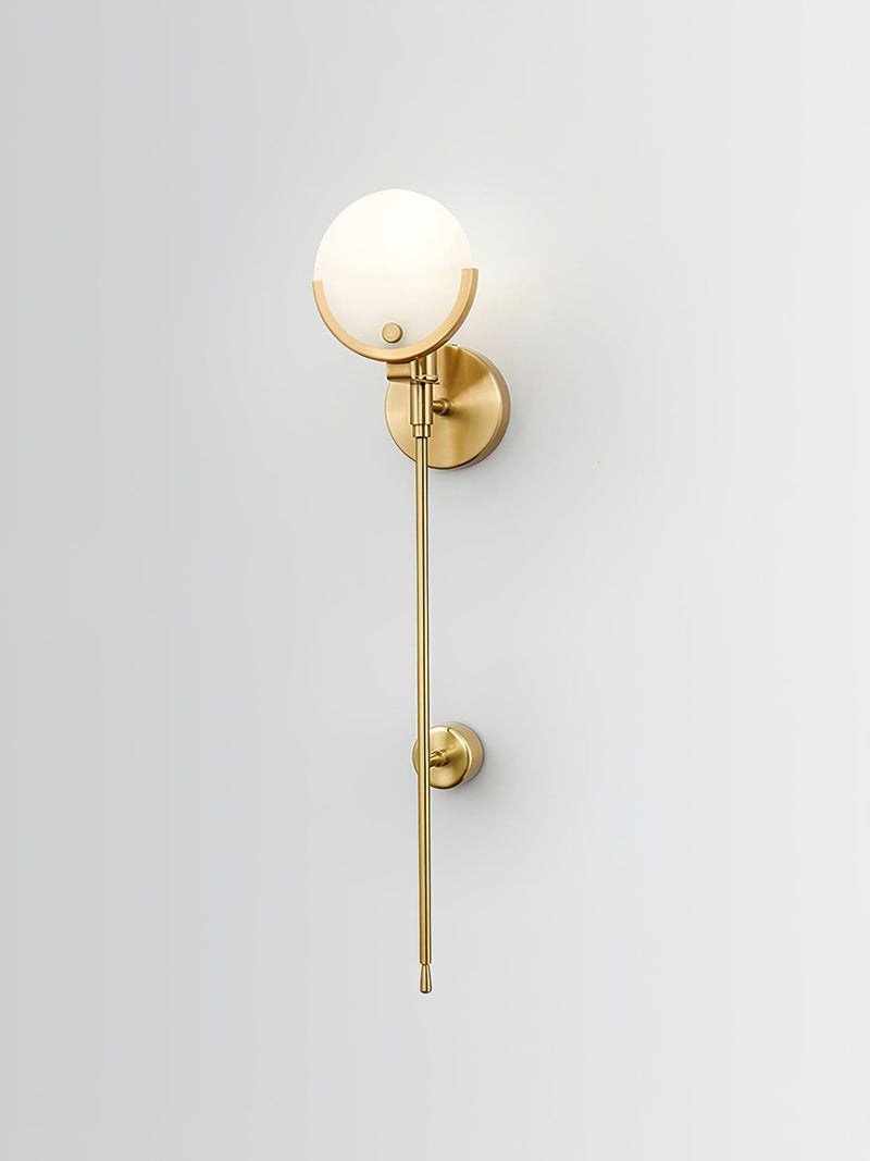 Ava Brass Wall Lamp-DWHOME