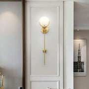 Ava Brass Wall Lamp-DWHOME