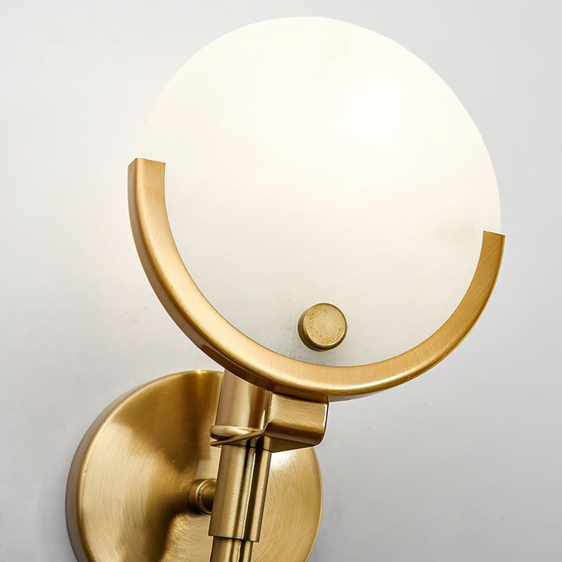 Ava Brass Wall Lamp-DWHOME