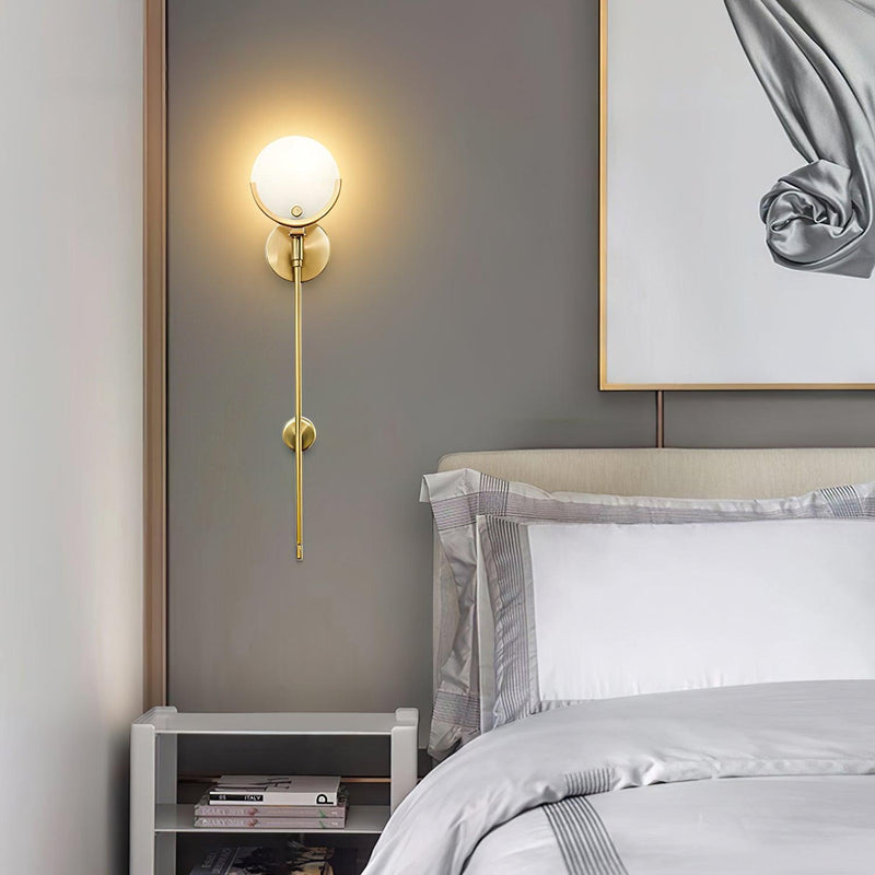 Ava Brass Wall Lamp-DWHOME