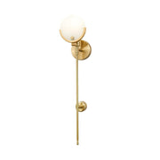 Ava Brass Wall Lamp-DWHOME