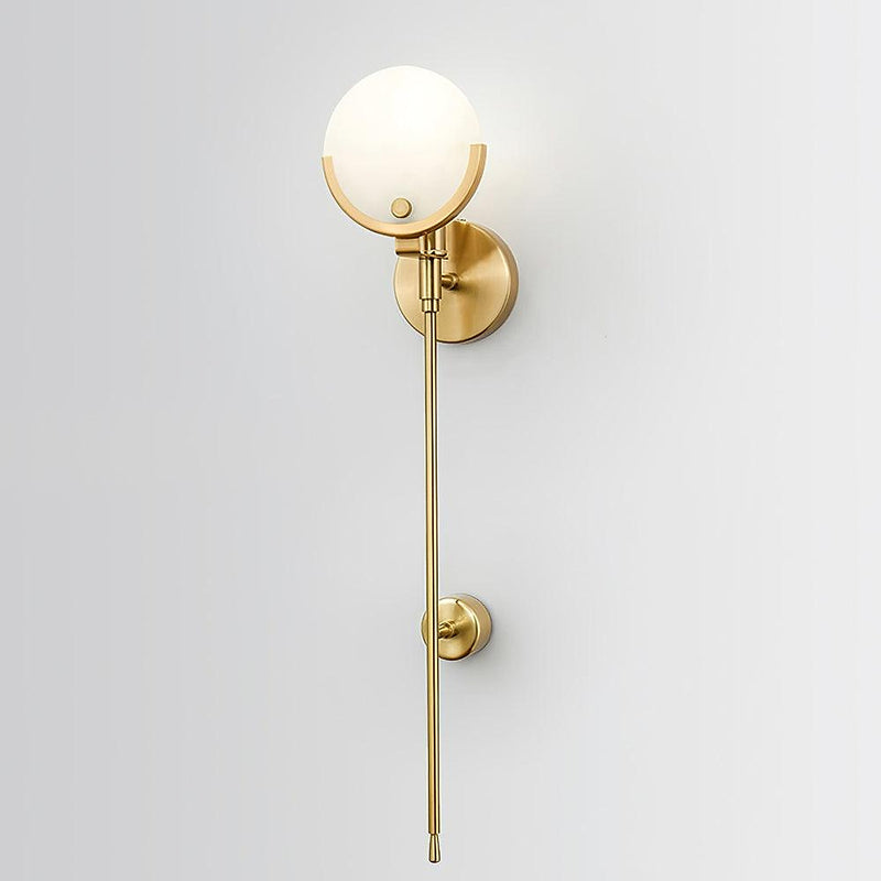 Ava Brass Wall Lamp-DWHOME