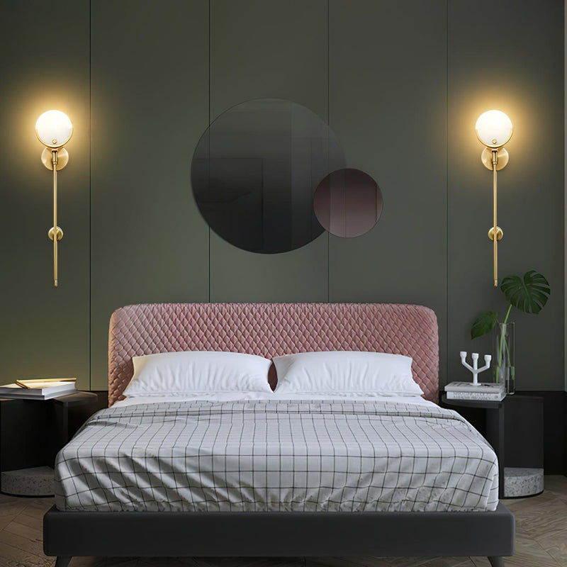 Ava Brass Wall Lamp-DWHOME