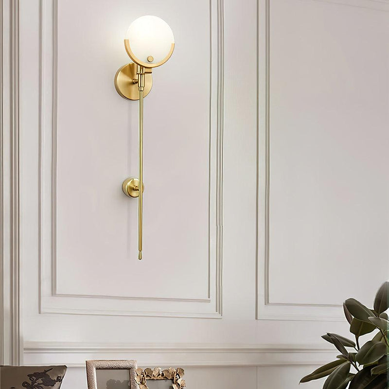 Ava Brass Wall Lamp-DWHOME