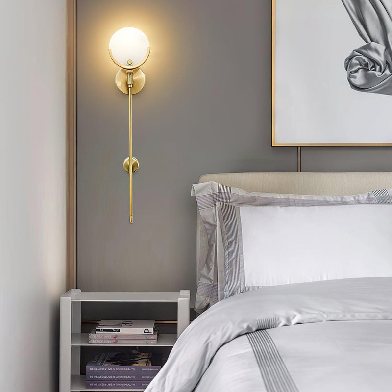 Ava Brass Wall Lamp-DWHOME
