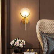 Ava Brass Wall Lamp-DWHOME