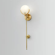 Ava Brass Wall Lamp-DWHOME