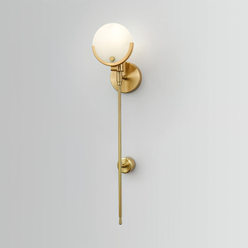 Ava Brass Wall Lamp-DWHOME