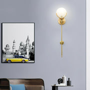 Ava Brass Wall Lamp-DWHOME