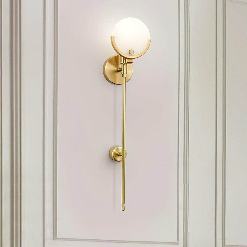 Ava Brass Wall Lamp-DWHOME