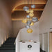 Ayla Bubble  Art Contemporary Stairwell Chandelier.