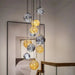 Ayla Bubble  Art Contemporary Stairwell Chandelier.