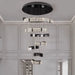 Aysha Black Crystal High Ceiling Entryway Light Fixture.