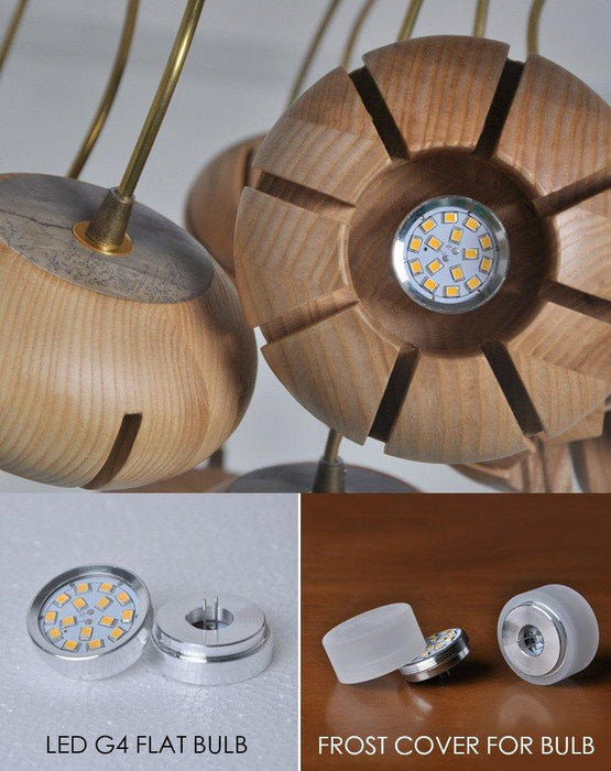 Wooden Petal Kitchen Island Pendant Light - DWHOME