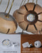 Wooden Petal Round Cluster Pendant Light.