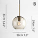 Millow Glass Shade Brass Fitting Pendant Light.