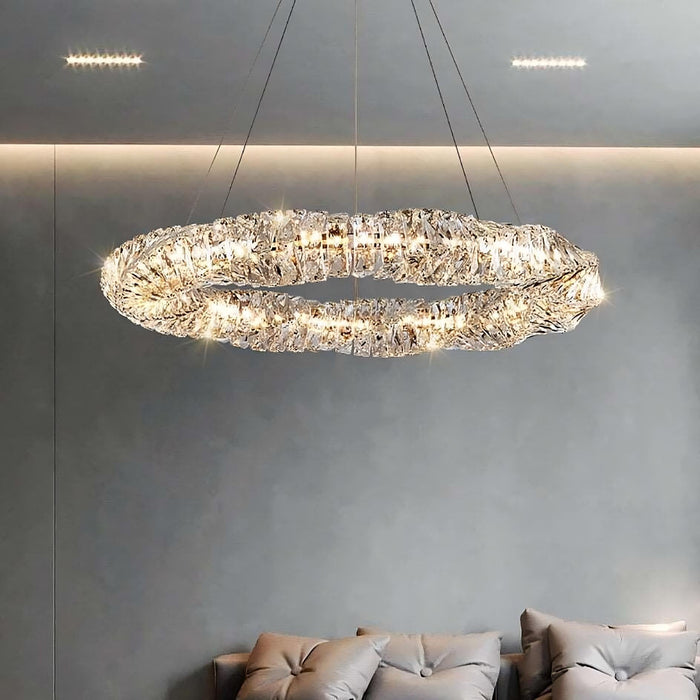 40" Bacci Crystal Chandelier.