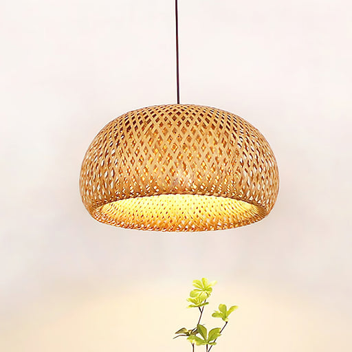 Bamboo Braided Pendant Lamp.