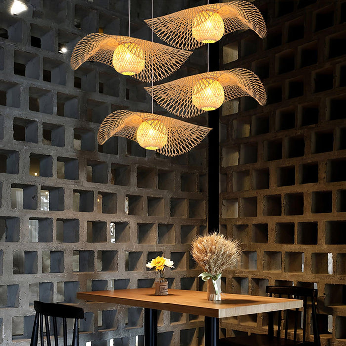 Bamboo Frame Pendant Lamp-DWHOME