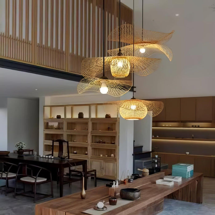 Bamboo Frame Pendant Lamp-DWHOME