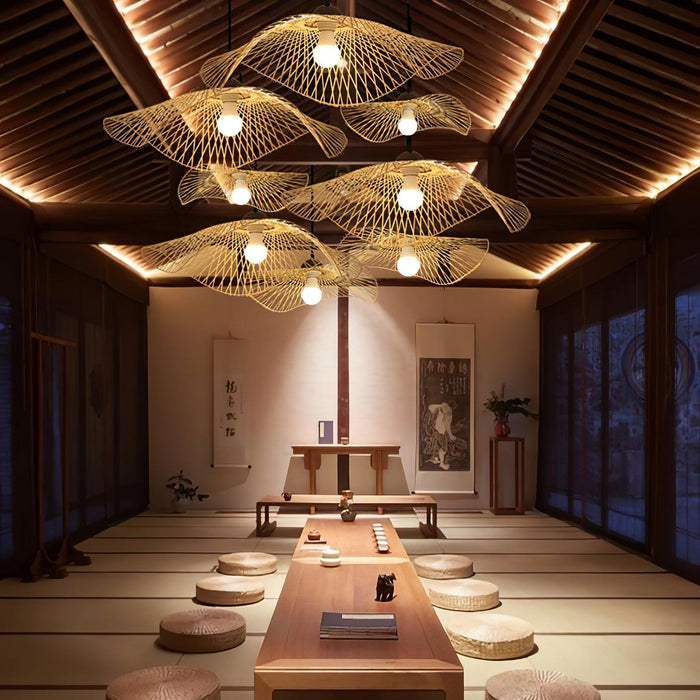 Bamboo Frame Pendant Lamp-DWHOME