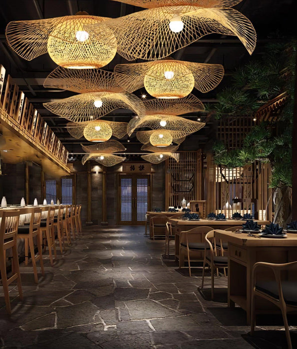 Bamboo Frame Pendant Lamp-DWHOME