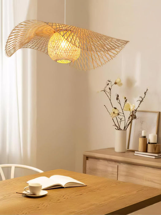 Bamboo Frame Pendant Lamp-DWHOME