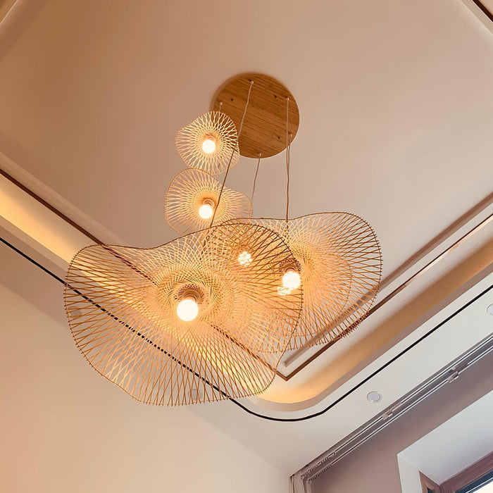Bamboo Frame Pendant Lamp-DWHOME