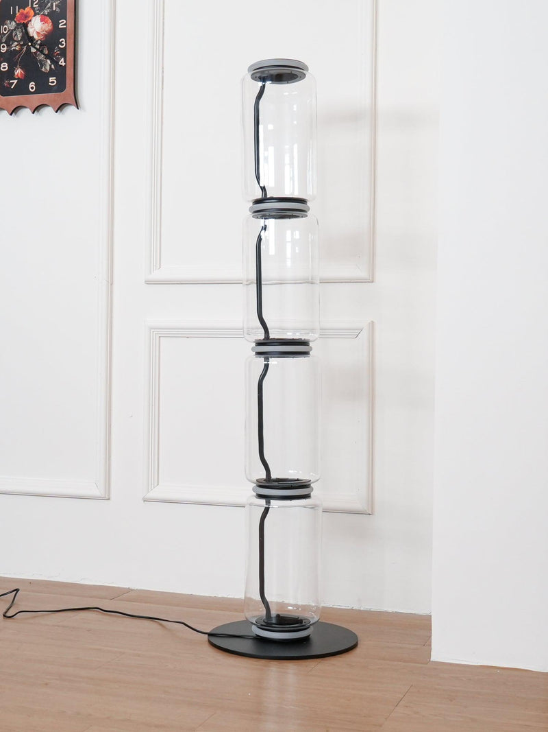 Bamboo Glass Floor Lamp-DWHOME
