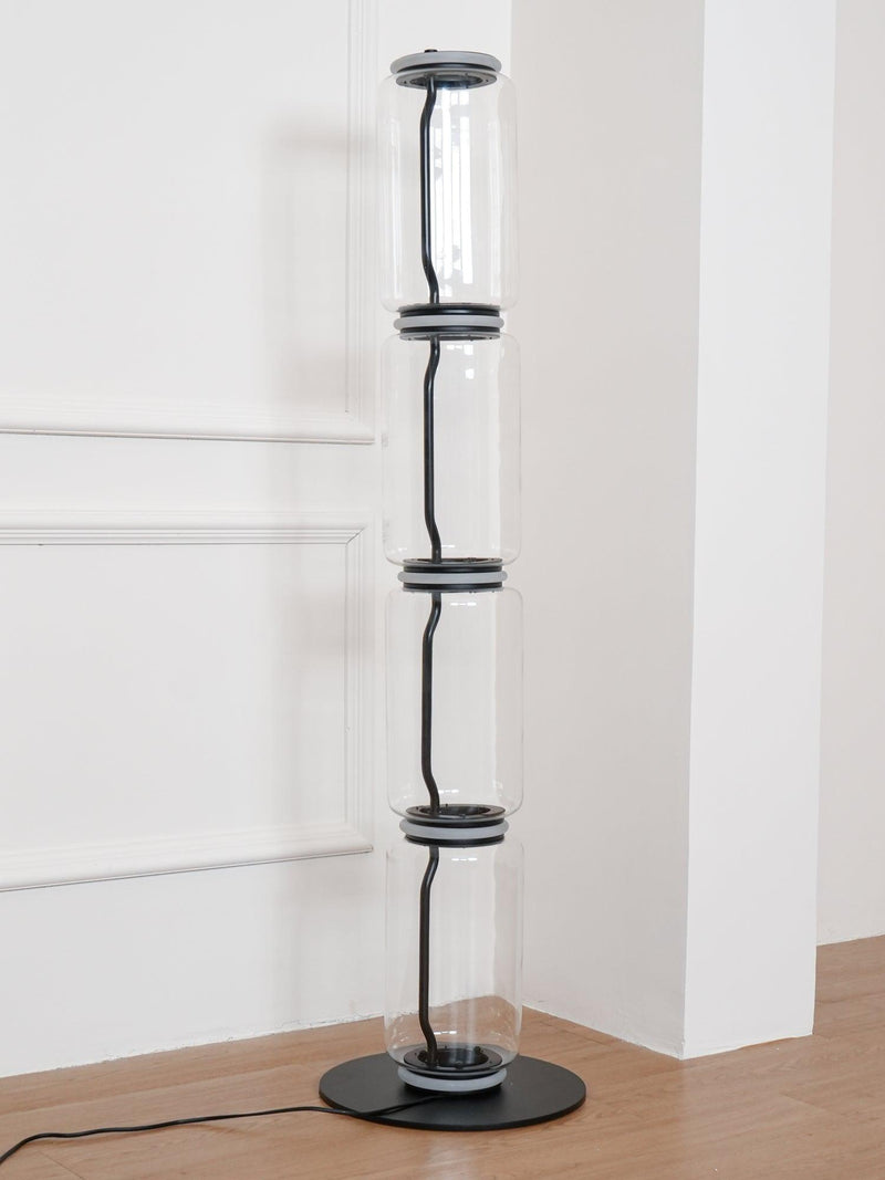 Bamboo Glass Floor Lamp-DWHOME