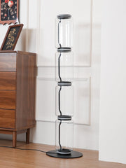 Bamboo Glass Floor Lamp-DWHOME